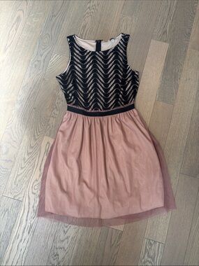 Speechless Black & Blush Pink Sleeveless Party Dress